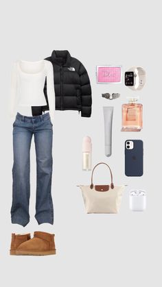 Winter Outfit Ideas Casual, Women Work Bag, Uggs Outfit Ideas, Ugg Tazz Slippers, Cute Looks, Longchamp Bag, Uggs Outfit, Winter Outfit, Winter Season