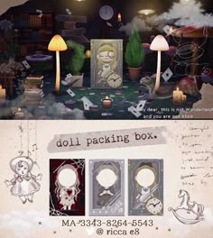 an advertisement for the doll packaging box