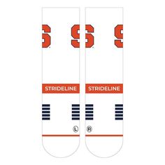 When style, team spirit, and comfort are your top priorities, you choose this sock. These socks pair style and comfort with your team colors and compression padding, a combed cotton blend, strapped fit, invisible toe seam, and moisture wicking features. If you want to rep your team spirit and look and feel good doing it, this is the sock for you. Breathable Casual Socks For Sports Season, Breathable Casual Socks For Sports, Sporty Socks For Sports Events, White Stretch Sweat-resistant Socks, White Stretch Sports Socks, White Stretch Socks For Sports, Breathable Sports Socks For Sports Season, Breathable Sporty Socks For Sports Events, White Sporty Socks