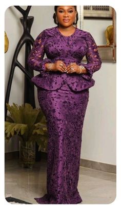 Lace Skirt And Blouse Styles, Lace Skirt And Blouse, Skirt And Blouse Styles, Lace Dress Classy, African Party Dresses, Nigerian Lace Styles, African Attire Dresses