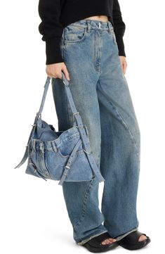 Givenchy Medium Voyou Boyfriend Denim Hobo Bag | Nordstrom Denim Hobo Bag, Slouchy Jeans, Boyfriend Denim, Paige Denim, Hobo Bag, Givenchy, Casual Outfits, Nordstrom, Free Shipping