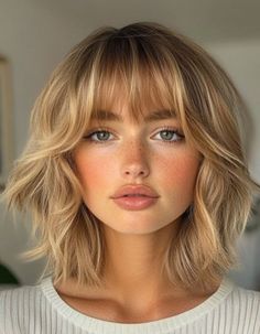 Short Bob With Bangs Blonde, 90s Short Bob With Bangs, 90s Layered Bob With Bangs, 90s Hair Bangs, Fringe With Short Hair, Butterfly Bangs, Bob Hair Styles, Trendy Bob, Mom Hair