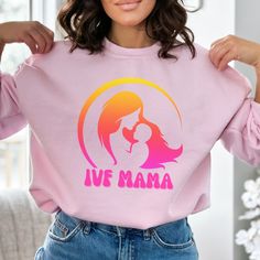 Excited to share the latest addition to my #etsy shop: Retro IVF Mama Sweatshirt, Mama Ombre, Infertility Warrior Sweater, First Time Mom Shirts, Pregnancy Reveal, Baby Shower Gift, Mommy Sweater #pullover #longsleeve #mothersday #ivfmamasweatshirt #newmomtobe #mommysweater #retromama #sweatshirt https://etsy.me/3FNpefB First Time Mom, Pregnancy Reveal, Mama Sweatshirt, Pregnancy Reveals, Sweater Pullover, Baby Shower Gift, Mom Shirts