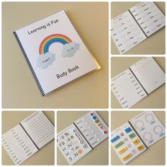 the learning book is open and ready to be used as a activity for children's development