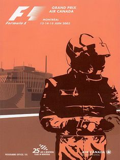 a poster with an image of a man wearing a helmet and standing in front of a building