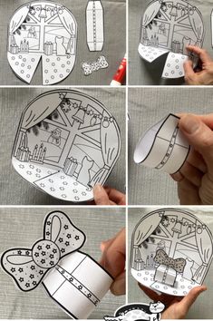 the instructions to make a paper plate christmas ornament for someone's house