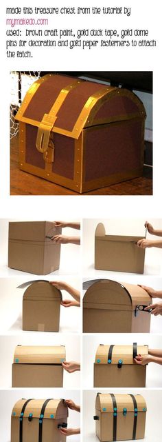 the instructions for how to make a pirate chest