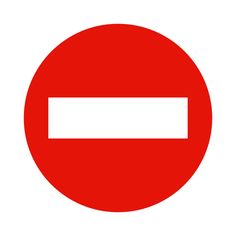 Entry prohibited (one-way traffic). All Road Signs, Driving Exam, End Of Prohibition, Traffic Rules, Safety Video, Give Directions, Learn From Your Mistakes, Traffic Safety, Traffic Signs