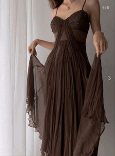 Vintage A Line Straps Floor Length Brown Prom Dresses P1482 – PreppyDress Chocolate Spaghetti, Prom Dress Brown, Formal Dress Graduation, Brown Prom Dress, Brown Prom Dresses, Dress Graduation, Custom Prom Dress, Spaghetti Strap Prom Dress