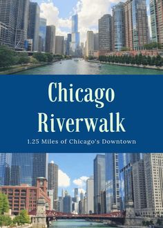 the chicago riverwalk is shown in this book