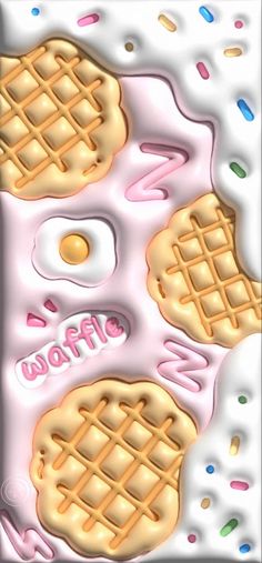 two waffles on top of each other with sprinkles