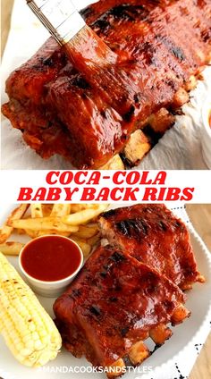 ribs and corn on the cob with coca cola baby back ribs