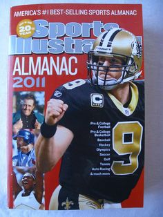 the front cover of sports illustrated almanac 2011, featuring an image of a football player