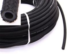 a black extension cord with one end cut off to show the length and width of the cable