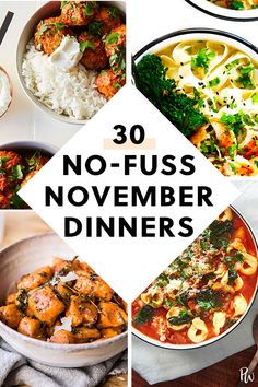 no - fuss dinner ideas that are easy to make and delicious