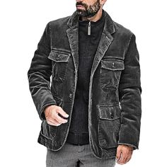 Season:Winter,Fall; Fabric:Polyester; Sleeve Length:Long Sleeve; Gender:Men's; Style:Streetwear,Fashion,Comfort,Casual; Occasion:Outdoor,Going out,Vacation,Daily Wear; Outerwear Length:Regular; Placket:Single Breasted; Function:Warm; Pattern:Plain; Neckline:Lapel,Henley; Outerwear Type:Corduroy Jacket,Shacket; Listing Date:10/26/2023; Bust:; Length:; Shoulder Width:; Sleeve: Slim Fit Blazer, Corduroy Coat, Pocket Jacket, Mens Fall, Men Vintage, Trucker Jacket, Corduroy Jacket, Casual Coat, Jacket Buttons