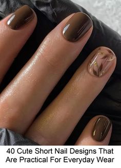 Simple Fall Nails, Cute Short Nails, Short Nail, Fall Nail Art