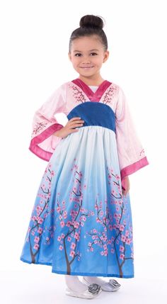 Cherry Blossom Princess, Mulan Dress, Asian Princess, Everyday Princess, 9 Birthday, Daisy Birthday, Elf Shoes, Princess Dress Kids, Up Costume