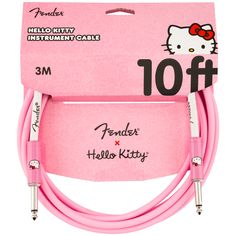 Say hello to the vibrant world of Hello Kitty with the Fender® x Hello Kitty® collection, celebrating an iconic collaboration that transcends generations. This collection merges the supercute and colorful aesthetic of Hello Kitty with the road-reliable excellence of Fender gear, delivering unparalleled performance and stylish flair. Rock out with your instrument in playful style and let Hello Kitty join you on your musical journey! Featuring a bold pink PVC jacket with Hello Kitty printed on the Hello Kitty Guitar, Pink Pvc, Guitar Cable, Pvc Jacket, Playful Style, Colorful Aesthetic, Guitar Stuff, Hello Kitty Collection, Sanrio Characters