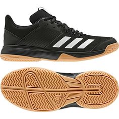 the adidas tennis shoe is shown in black and white