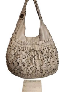 Embroidered Brown Hobo Shoulder Bag, Vintage Rectangular Handmade Hobo Bag, Vintage Handmade Rectangular Hobo Bag, Floral Embroidered Hobo Shoulder Bag, Vintage Leather Hobo Bag With Detachable Strap, Daisy May, Lazer Cut, Top Floral, Leather Hobo