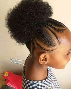 Hairstyles For Black Girls Kids 7-8, Braided Up Ponytail For Kids, Black Kids Braids Hairstyles, Lil Girl Hairstyles, Kid Braid Styles, Cute Braided Hairstyles, Toddler Hairstyles Girl, Braided Cornrow Hairstyles