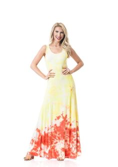 Sunrise Halter Maxi Dress – Diva's Den Fashion Halter Maxi Dress, Halter Maxi, Halter Maxi Dresses, Dress With Tie, Yellow Orange, Dress Length, Sleeveless Dress, 1 Piece, Full Length