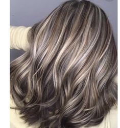 Cabelo Pin Up, Grey Hair Transformation, Simple Hairstyle, Hair Highlights And Lowlights, Grey Hair Inspiration, Brown Hair With Blonde Highlights, High Ponytail