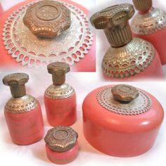 Vintage Parfum, Avon Bottles, Bathroom Vintage, Perfume Lotion, Vanity Sets, Dresser Set, Dusting Powder