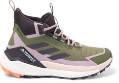 Providing lightweight comfort  waterproofing and support to extend your range on the trails  the women's adidas Terrex Free Hiker GORE-TEX 2.0 hiking shoes keep you moving outside  rain or shine. Adidas Sporty Hiking Boots For Outdoor Activities, Adidas Breathable Hiking Shoes, Adidas Breathable Walking Shoes For Hiking, Adidas Waterproof Trail Running Shoes, Adidas Trail Running Shoes With Boost Midsole, Adidas Trail Running Shoes For Hiking, Adidas Running Shoes For Outdoor Activities, Adidas Functional Hiking Boots For Sports, Adidas Sporty Waterproof Hiking Boots