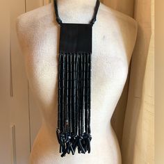 Created Using All Natural Components: Leather, Horn, Wood, Coral W Hematite Detail. Even The Clasp Is Horn! The Statement Flirty Fringe Swings And Is Super Lightweight! Necklace Is 18”. Pendant With Fringe Is 12”. Black Bohemian Necklace For Formal Occasions, Bohemian Black Necklace For Formal Occasions, Black Bohemian Beaded Necklace For Evening, Bohemian Black Beaded Necklace For Evening, Olive Jewelry, Horn Pendant Necklace, Black Coral, Horn Pendant, Tassel Fringe