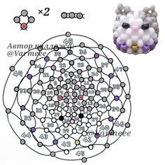 the diagram shows how to make an ornament with beads