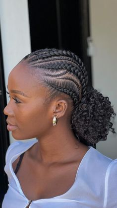 Fancy Black Hairstyles Natural Hair, Cornrows On Black Woman, Two Hand Hairstyles African, Fancy Cornrows, Fancy Braided Hairstyles, Protective Hairstyles Braids Cornrows, All Back Cornrows Hairstyles, Free Hand Hairstyles, All Back Hairstyle