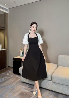 Fabric: WovenSize Chart(cm): S, M, LS: Length 120 Bust 80 Waist 66M: Length 121 Bust 84 Waist 70L: Length 122 Bust 88 Waist 74Please check the size carefully when you choose items.For more pictures of the dress, please contact us, thank you. Black Fitted Puff Sleeve Dress With Square Neck, Black Square Neck Puff Sleeve Dress For Evening, Black Puff Sleeve Dress With Square Neck For Evening, Black Evening Dress With Puff Sleeves And Square Neck, Black Puff Sleeve Dress With Square Neck For Summer, Elegant Black Puff Sleeve Dress With Square Neck, Black Puff Sleeve Dress With Square Neck For Party, Black Square Neck Puff Sleeve Party Dress, Elegant Black Midi Dress With Puff Sleeves