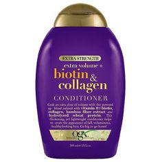 Extra Volume+ Biotin & Collagen Conditioner Made in USA(with US and/or imported ingredients.) Ogx Biotin And Collagen, Ogx Conditioner, Fine Hair Volume, Biotin And Collagen Shampoo, Vitamin B7, Healing Oils, Volumizing Shampoo, Oil Treatments, Fuller Hair