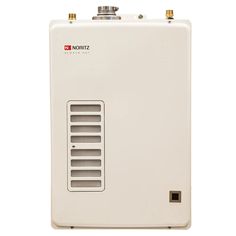 a tank type water heater on a white background