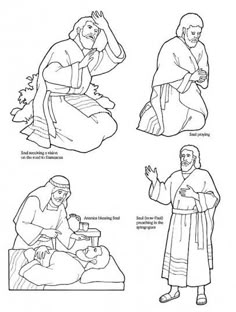 the story of jesus and his people coloring page for kids, with instructions to color