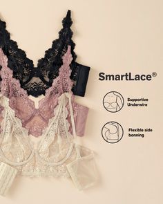 Este brasier es nuestro best seller entre los bras de SmartLace® y de apariencia sexy ¡cuando te lo pongas no dejarás de mirarte al espejo! Está elaborado completamente en SmartLace® floral y en transparencias para un look elegante y sofisticado, además, si pensabas que solamente los brasieres con copas en espuma te daban una modelación perfecta, una vez te lo pongas cambiarás de opinión. Cuenta con varillas que generan mayor soporte y mejor modelación del busto para un escote increíble. Además, Post Surgical Bra, Bridal Shapewear, Bridal Bra, Compression Bra, Compression Garment, Legging Sport, Lace Bustier, The Triangle, Black Swimwear