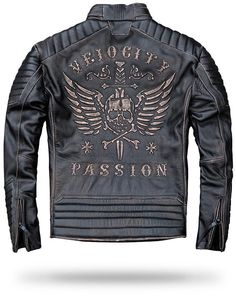 it's time to step on the gas and go full speed ahead! this all-season skull and crossbones motorcycle jacket are ideal for speed-loving bikers! Type of leather: noble material, smooth aspect. Premium Jacket: padded seams, drawstring. Well-adjusted: enhancement of the shoulder and shoulder area. Beautifully finished, splendid graphics embroidered on the back. Composition: 100% Buffalo Leather. Care instructions: special leather cleaning. STANDARD SHIPPING OFFERED. ☠️ Don't forget to refer to the Badass Skulls, Skull Jacket, Gorgeous Leather, Buffalo Leather, Genuine Leather Jackets, Skull And Crossbones, Leather Jacket Black, Biker Style, Day For Night