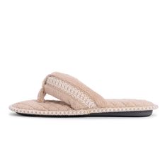 Pamper your feet by picking up a pair of our MUK LUKS® Darlene Thong Slippers. The memory foam insole will give your feet the soft and added comfort they deserve. The design allows for added flexibility and still having the slip on convenience. Available in Small (5-6), Medium (7-8), and Large (9-10) and multiple color options. Wipe with damp cloth. Do not bleach. Dry flat. Imported. 100% Polyester Upper, Slip On entry, Flat & Flexible Sole, Open Toe with Thong,100% Polyester Lined Memory Foam I Honey Wheat, Shoe Carnival, Multiple Color, Shoe Store, Wheat, Open Toe, Memory Foam, Color Options, Espadrilles