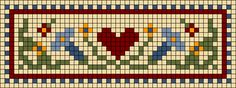 a cross stitch pattern with different colors and designs on the front, side and back