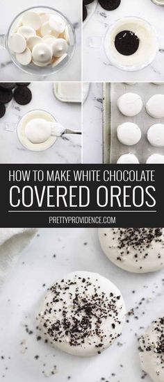 how to make white chocolate covered oreos with only three ingredients in one bowl and then topped with melted chocolate