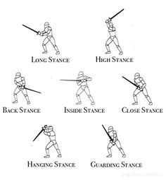 an image of different types of ninjas in various positions to practice their moves and abilities