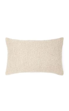 The 'Farmhouse' is Jenni Kayne's luxury wellness destination tucked away in upstate New York. Designed in detail by the brand's interior team, the capsule collection is inspired by the scents and sights of the label's Hudson hideaway.Woven from linen-wool to a textured bouclé texture, this lumbar pillow makes the perfect touch for chairs, twin beds, entryway benches, or layered atop cozy couches. Features a discreet bottom zip closure and feather down insert. Luxury Wellness, Entryway Benches, Cozy Couch, Twin Beds, Jenni Kayne, Upstate New York, Capsule Collection, Moda Operandi, Lumbar Pillow