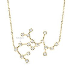 Lab Grown Sagittarius Constellation Diamond Necklace By Hautecarat. Sagittarius Constellation, Design Your Own Ring, Stackable Wedding Bands, Diamond Eternity Band, Constellation Necklace, Necklace Shop, Stackable Bracelets, Unisex Ring, Marquise Diamond