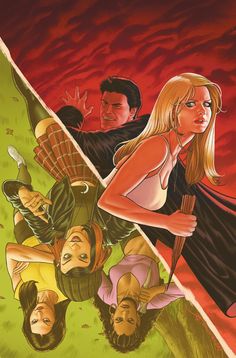 an image of a group of people on the cover of a comic book, with one woman holding a knife in her hand