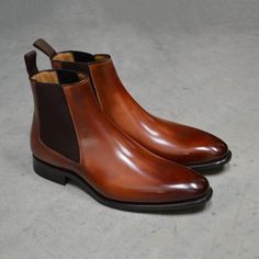 Mens Short Boots, Chelsea Boots For Men, Brown Chelsea Boots, Botas Chelsea, Chelsea Boots Men, Boots For Men, Black Business, Business Outfit, Brown Leather Boots