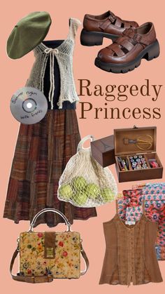 Raggedy Princess from adventure time! Raggedy Princess, Digital Closet, Antique Clothing, Hungry Caterpillar, Funky Fashion, Hippie Outfits, Cute Fits, Aesthetic Fashion