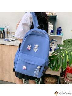 BirdinBag - Stylish Girls Backpack: Spacious, Trendy, and Versatile Blue Backpack, Pink Backpack, Classic Backpack, Word Wrap, Girl Backpacks, Casual Backpack, Casual Girl, Black Backpack, Bags Backpacks