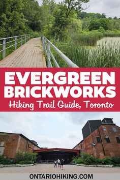 the cover of evergreen brick works hiking trail guide, toronto